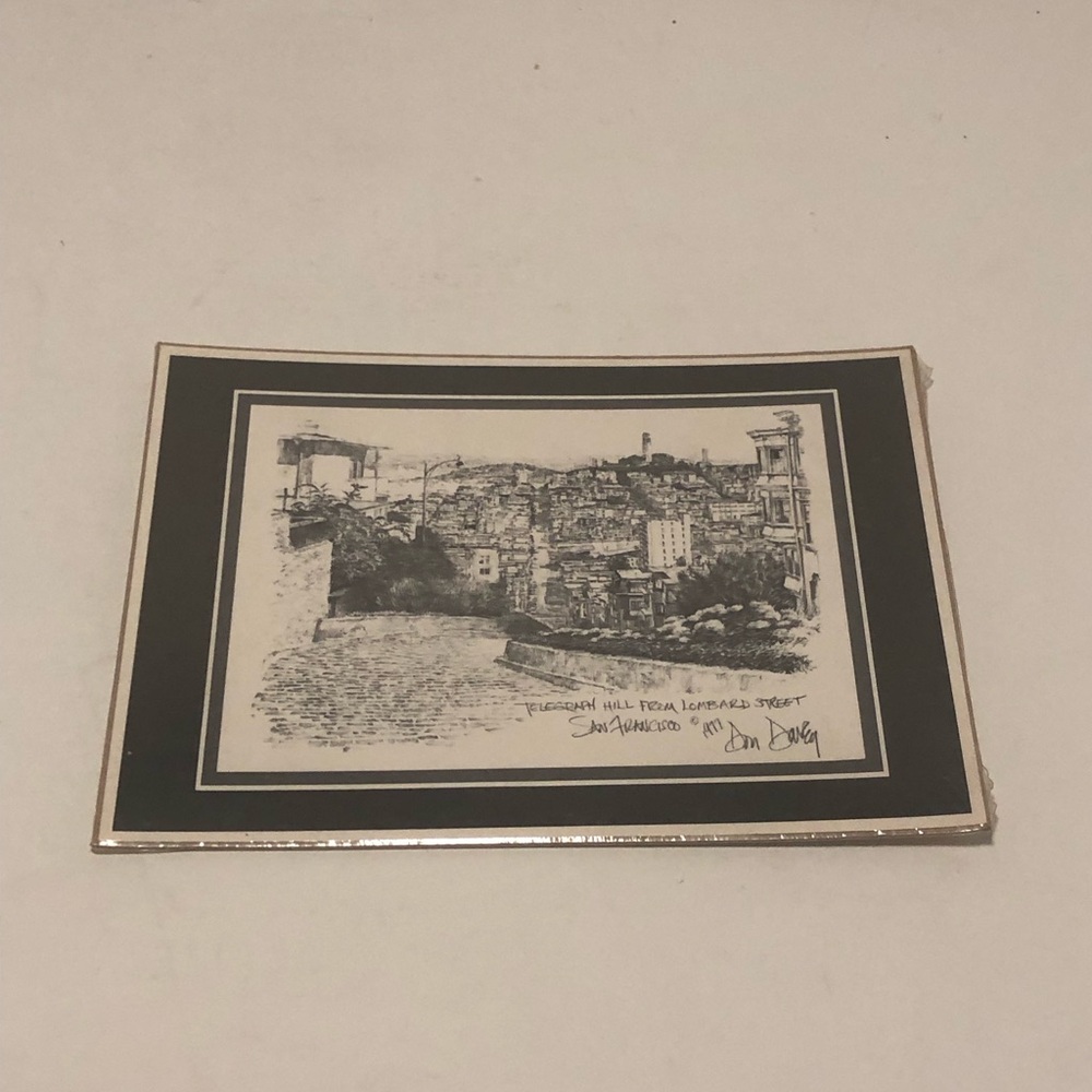 Black & White Telegraph Hill from Lombard Street Art